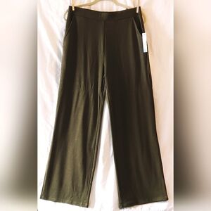 NWT Modcloth knit wide leg pants- olive green!